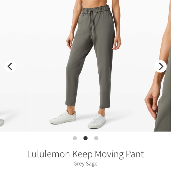 lululemon athletica Pants - Lululemon Keep Moving Pant Grey Sage, Size 2